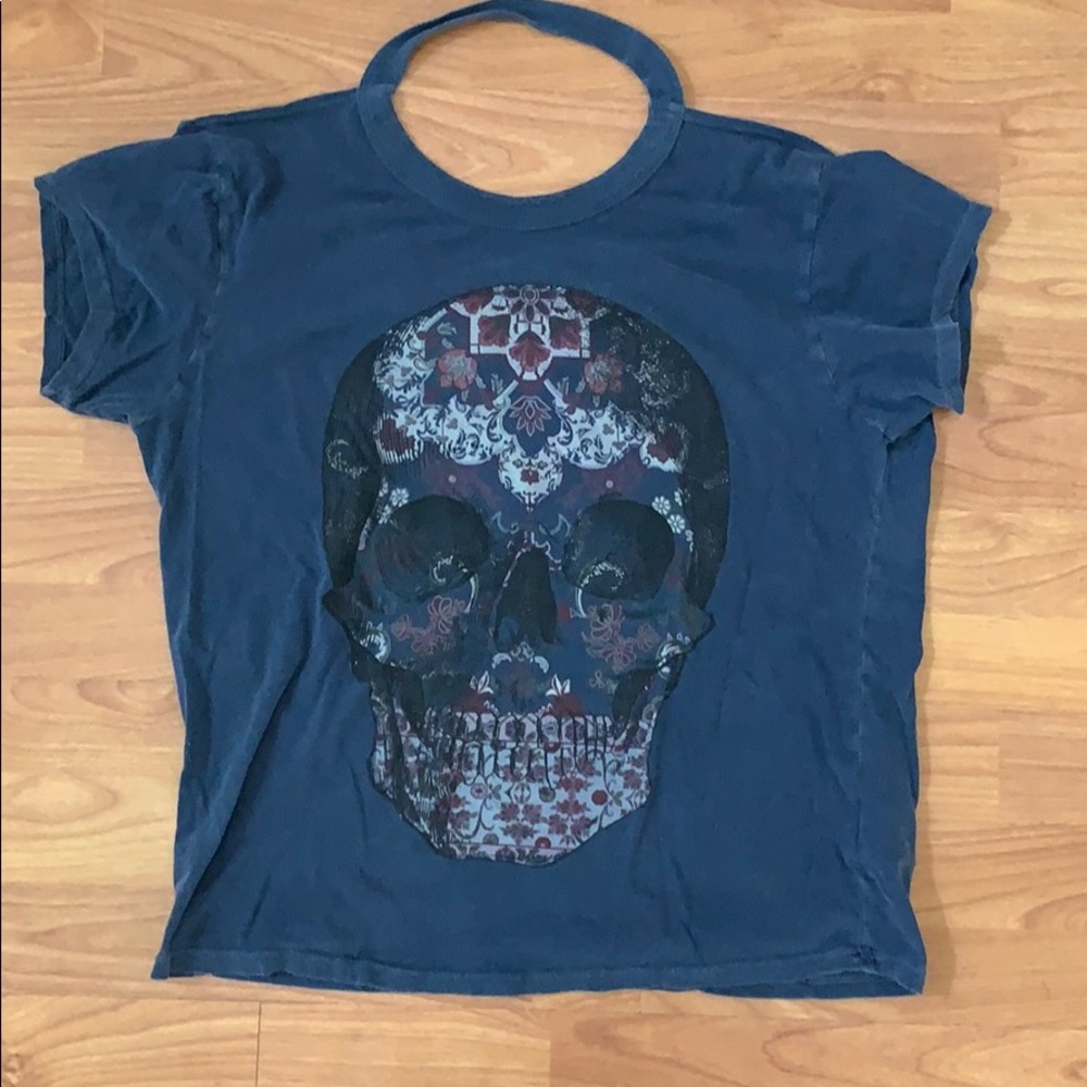 Urban outfitters skull open back tshirt